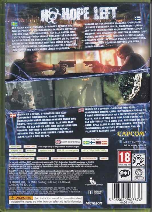 Resident Evil 6 - XBOX 360 (B Grade) (Genbrug)